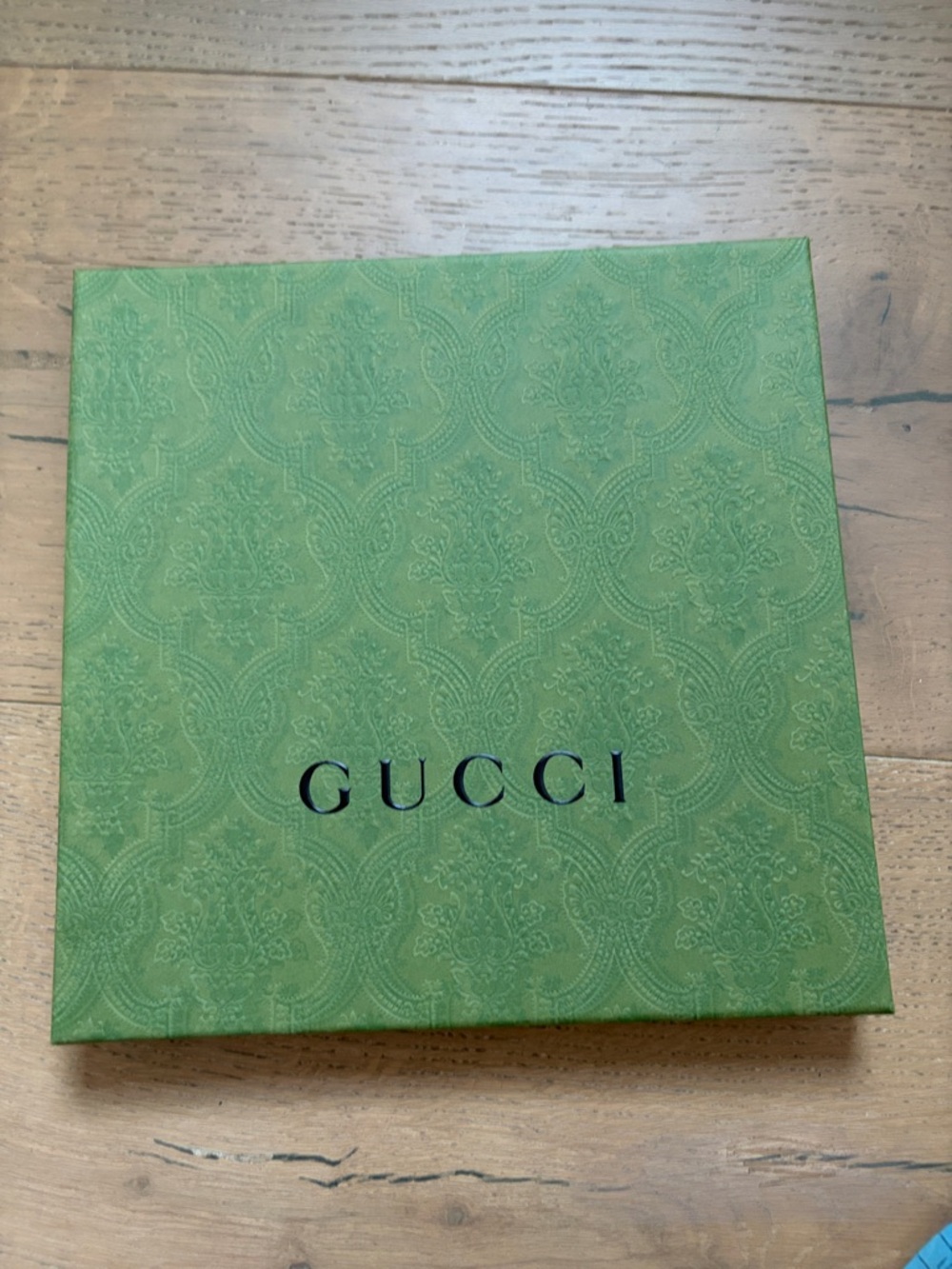Gucci Embossed Green Gift Box with Black Logo